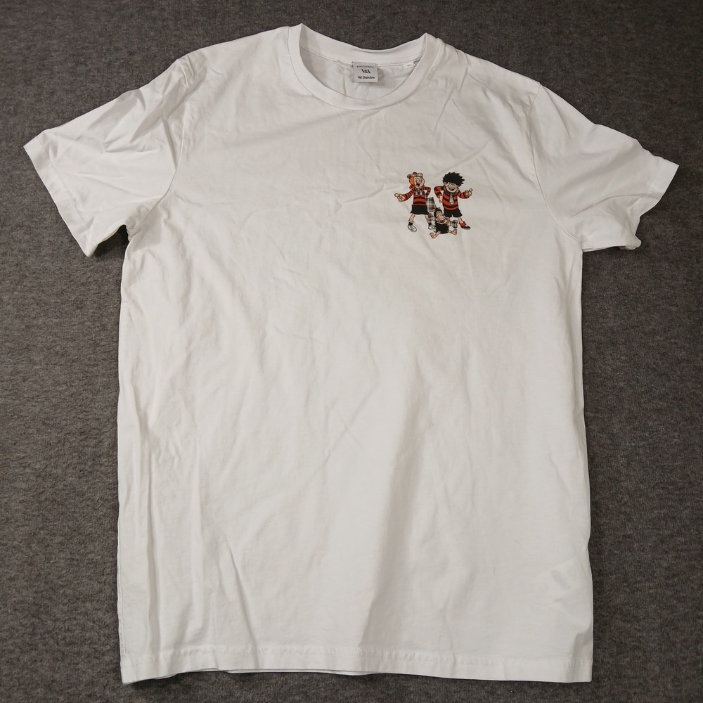 Beano V&A Dundee Stanley Stella Organic Cotton Graphic T-Shirt White‎ Mens XL